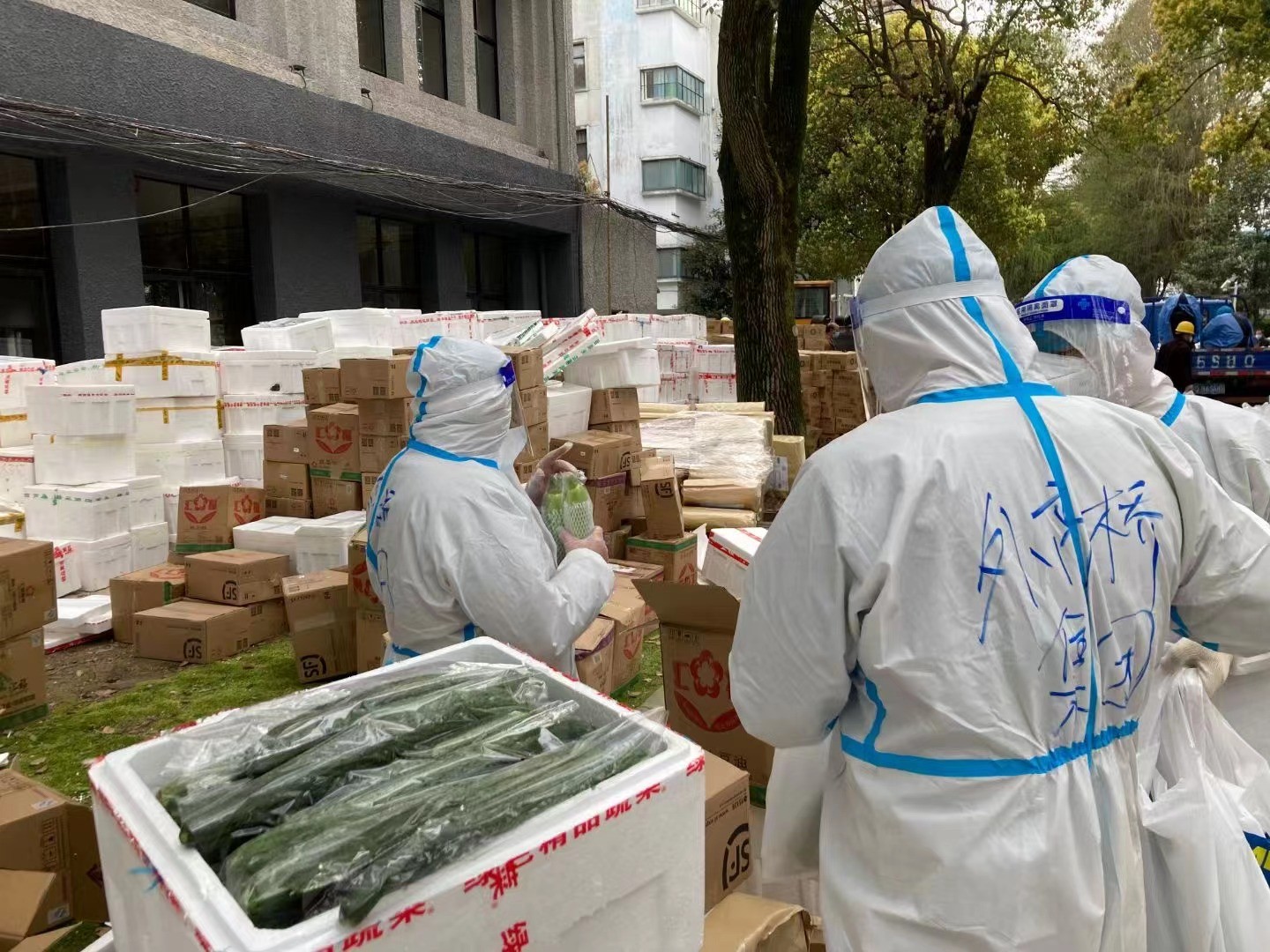 20220403 一线“保供”进行时！外高桥志愿者全力协助守护浦东居民“菜篮子”-3